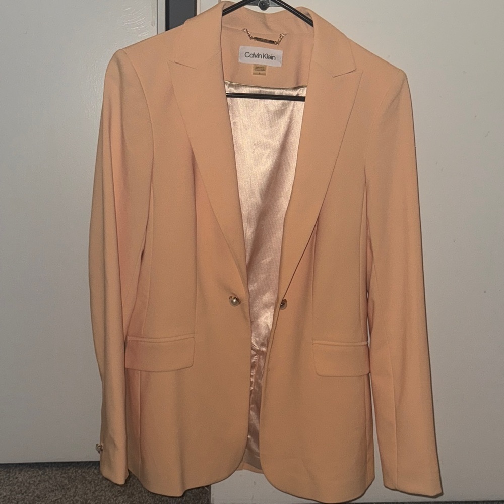 Calvin Klein Women's Soft Peach Blazer